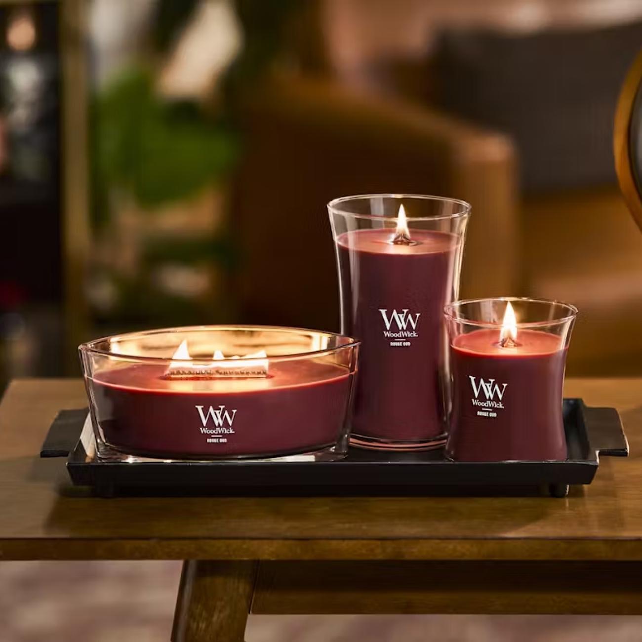 СВЕЩ WOOD WICK ROUGE OUD