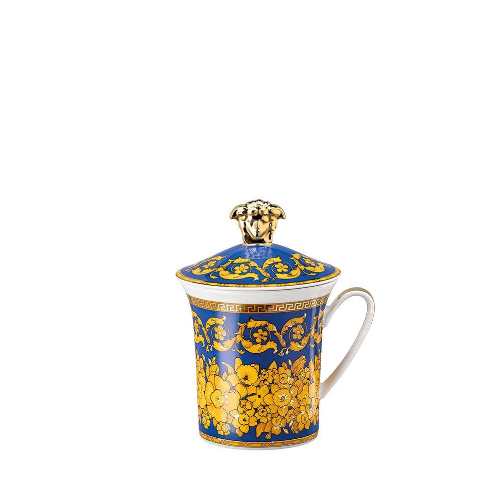 ЮБИЛЕЙНА ЧАША VERSACE MUG WITH LID 30 YEARS FLORALIA BLU
