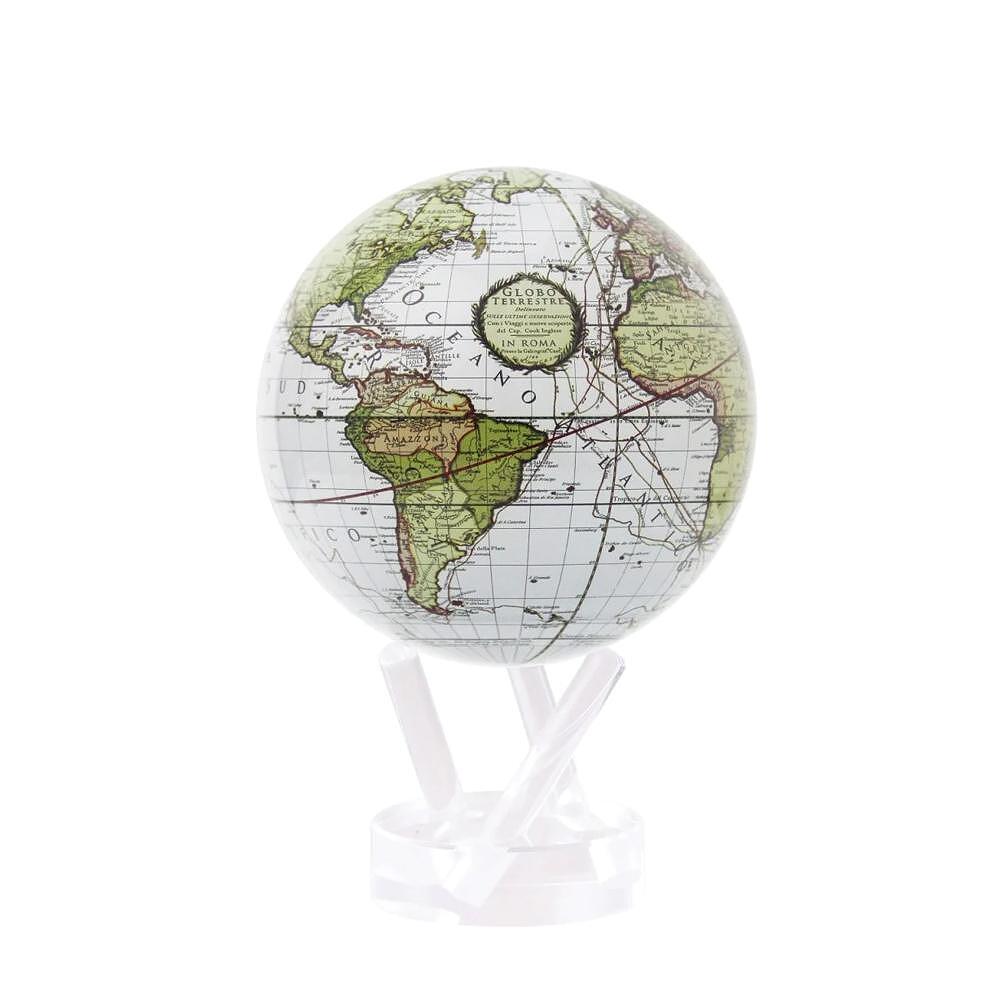 ВЪРТЯЩ СЕ ГЛОБУС MOVA  ANTIQUE TERRES WHITE GLOBE 22СМ