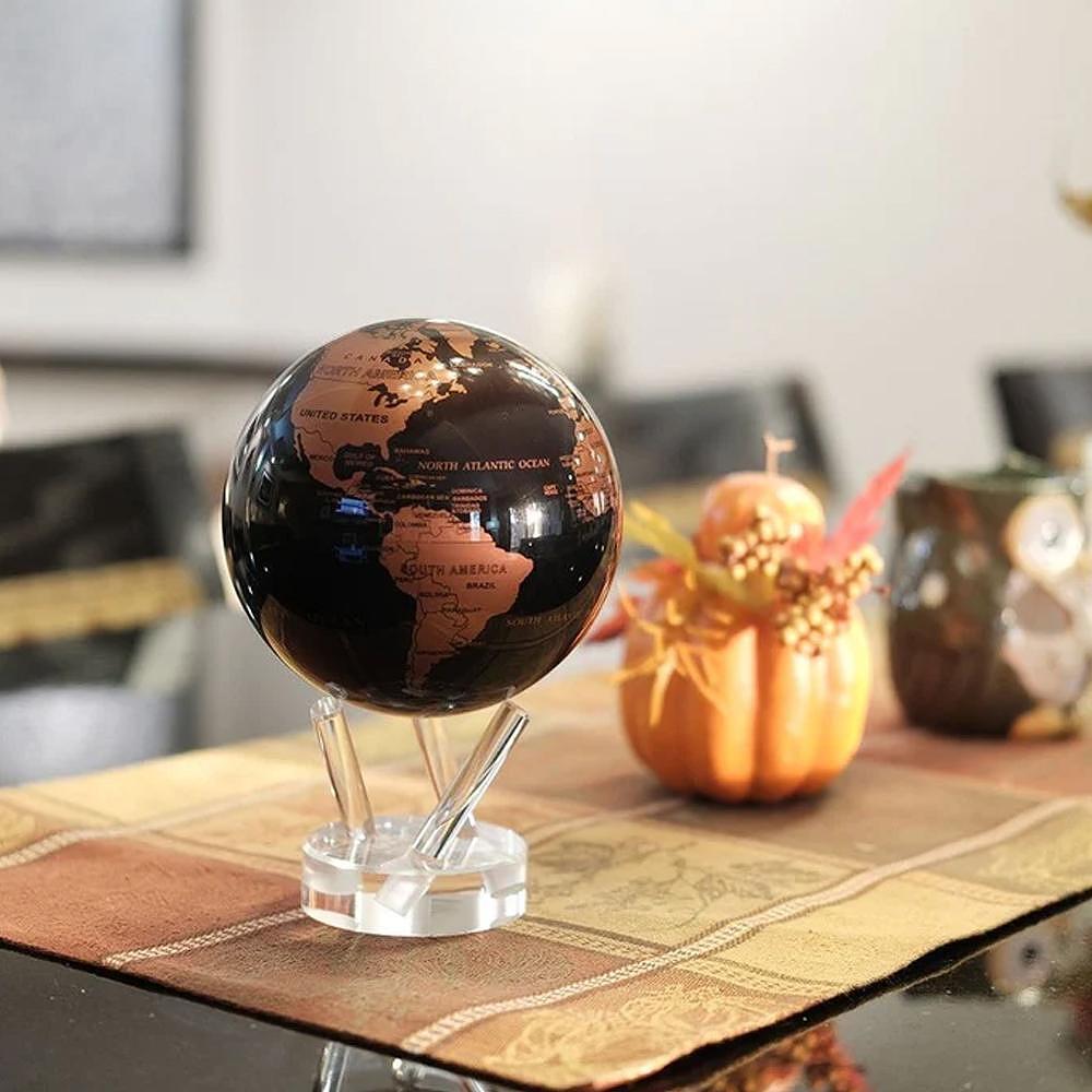 ВЪРТЯЩ СЕ ГЛОБУС MOVA  BLACK AND COPPER GLOBE 11.5 СМ