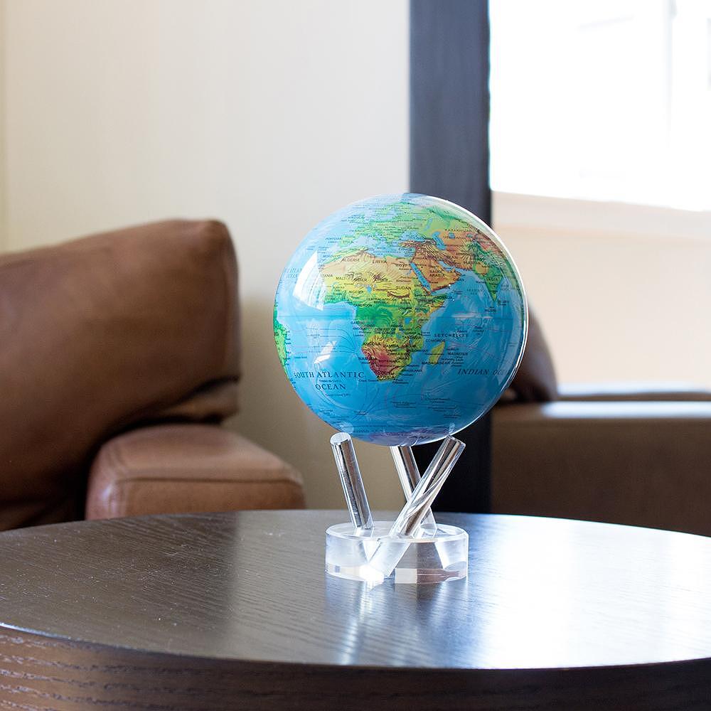 ВЪРТЯЩ СЕ ГЛОБУС MOVA  RELIEF MAP BLUE GLOBE 11.5 CM