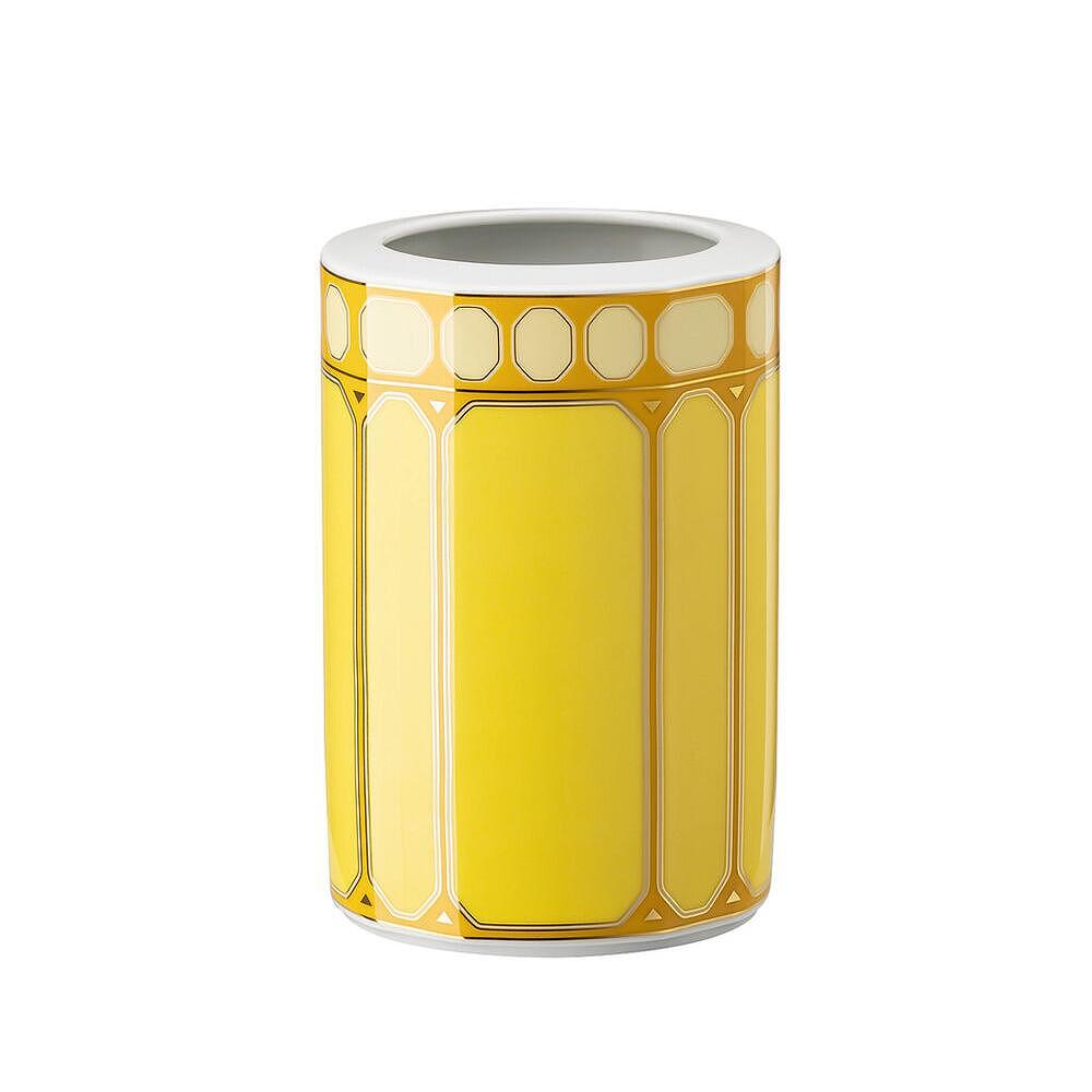 ВАЗА 15СМ SIGNUM ROSENTHAL SWAROVSKI ЖЪЛТ