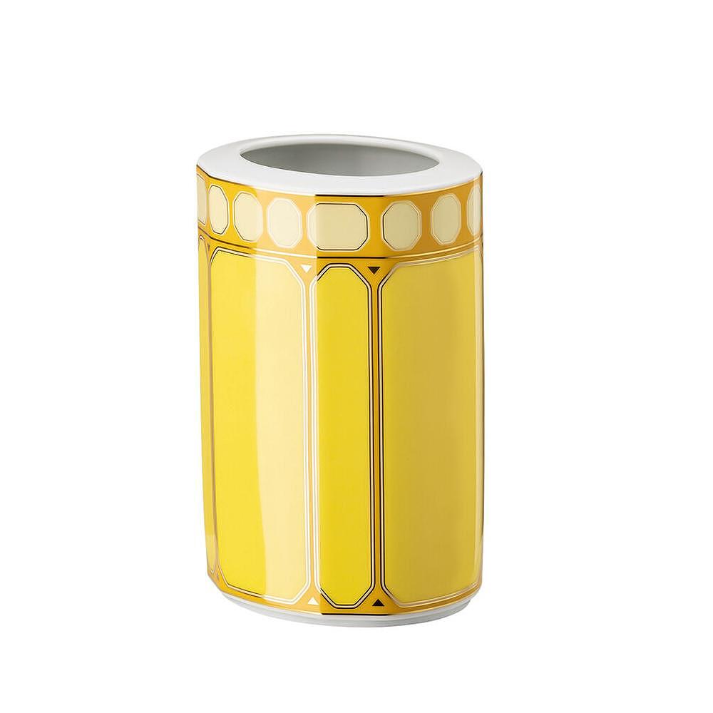 ВАЗА 15СМ SIGNUM ROSENTHAL SWAROVSKI ЖЪЛТ