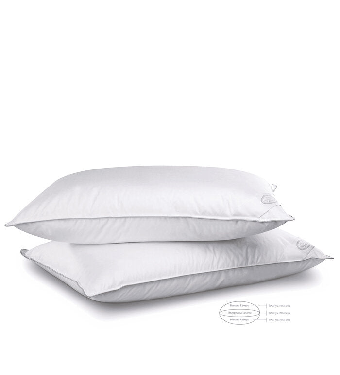 ВЪЗГЛАВНИЦА WHITE BOUTIQUE PERLA 50/70